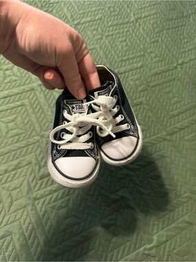 Converse Kids Black and White Low Top Sneakers